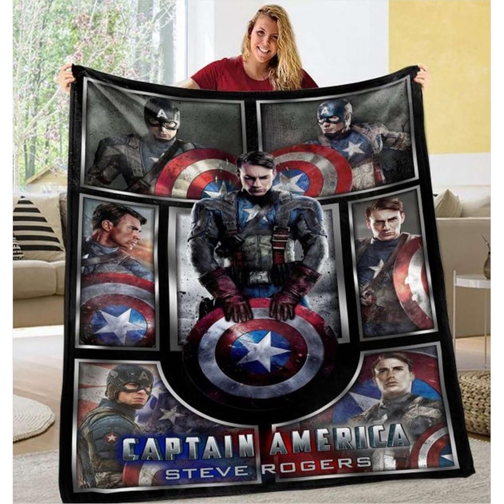 Blanket Captain America Blanket Birthday Gift Home Decor.jpg