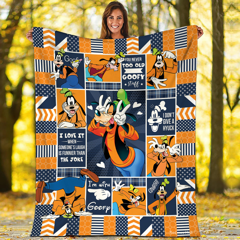 A Goofy Movie Fleece Blanket, Goofy Max And Roxanne Disneyland Home Decor, Blanket For Kid Baby Adults, Cute Christmas Gift.jpg
