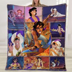 aladdin fleece blanket aladdin characters blanket aladdin jasmine genie throw blanket for bed couch sofa 3