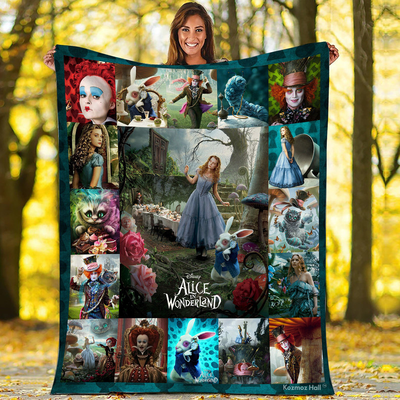 Alice In Wonderland Fleece Blanket, Alice Cheshire Cat Blanket, Alice Wonderland Christmas Gifts, Birthday Gifts For Kids.jpg