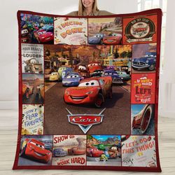 cars mcqueen double layer blanket and adult bedroom decor christmas gifts