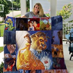 custom beauty and the beast fleece blanket, belle princess beauty and the beast fleece blanket, disneyland belle birthda