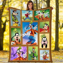 disneyland goofy fleece blanket goofy movies blanket max goof roxanne throw blanket for bed couch sofa, christmas gifts