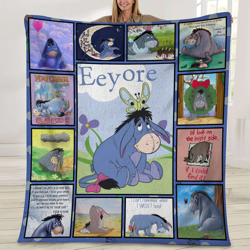 Eeyore Blanket, Eeyore Fleece Blanket, Eeyore Gifts, Winnie The Pooh Soft Blanket, Housewarming Gift, Throw Blankets, Cute Pooh Blanket 1.jpg