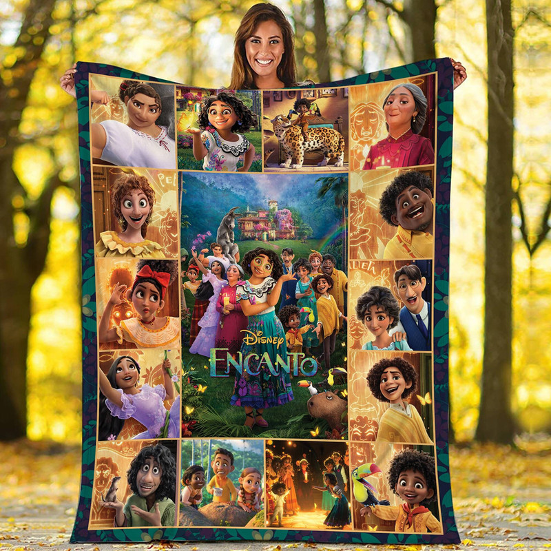 Encanto Fleece Blanket, Personalized Encanto Throw Blanket For Couch Sofa, Mirabel Madrigal Blanket 1.jpg