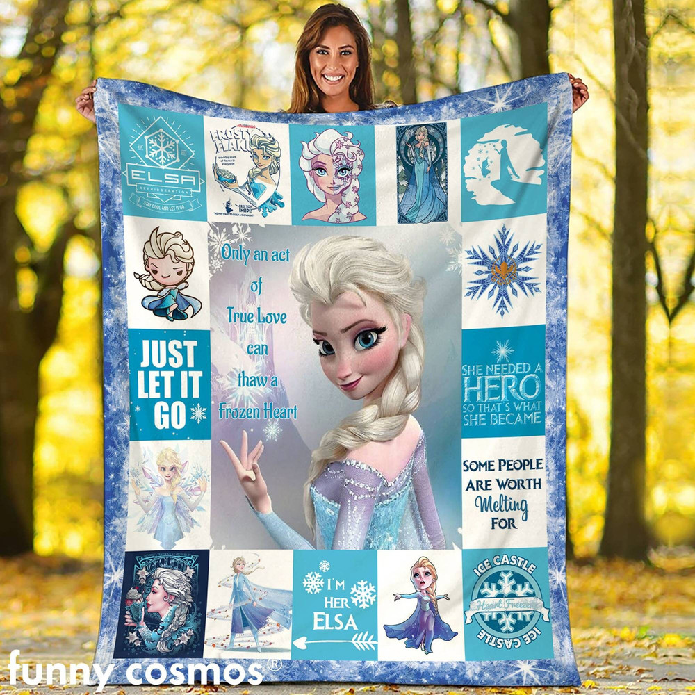 Frozen Elsa Fleece Blanket, Elsa Quotes Throw Blanket For Couch Sofa, Disneyland Princess Blanket, Christmas Gift, Birthday Gifts.jpg