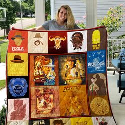indiana jones fleece blanket, indiana jones blanket, indiana jones fan gifts, birthday gifts, christmas gifts