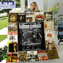 bohse onkelz 43. jahrestag 1980 - 2023 vielen dank fur die erinnerungen fleece blanket