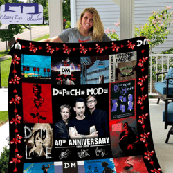 depeche mode 40th anniversary 1980 - 2020 thank you for the memories fleece blanket