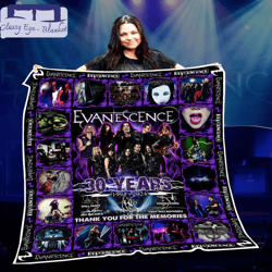 evanescence 30 years 1994 - 2024 thank you for the memories fleece blanket
