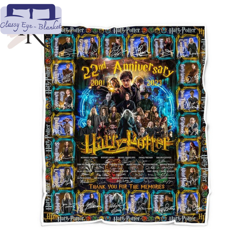 Happy 22nd Anniversary 2001 - 2023 Harry Potter Thank You For The Memories Fleece Blanket - Torunstyle.jpg