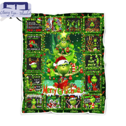 merry grinchmas fleece blanket