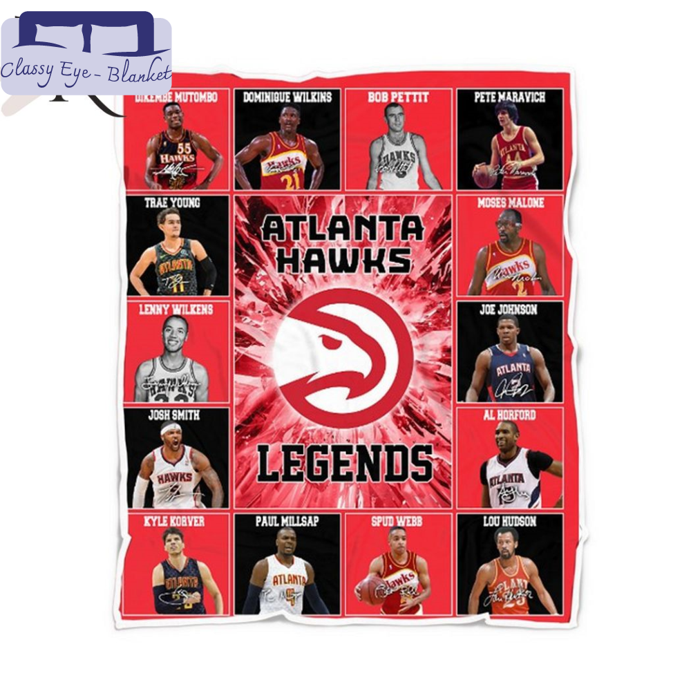 NBA Atlanta Hawks Legends Fleece Blanket - Torunstyle.jpg