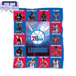 nba 76ers legends fleece blanket