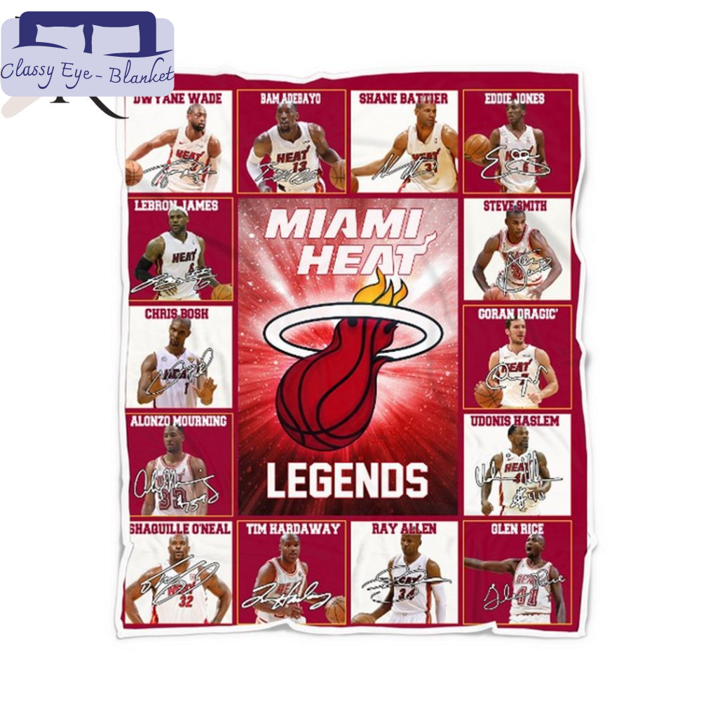 NBA Miami Heat Legends Fleece Blanket - Torunstyle.jpg