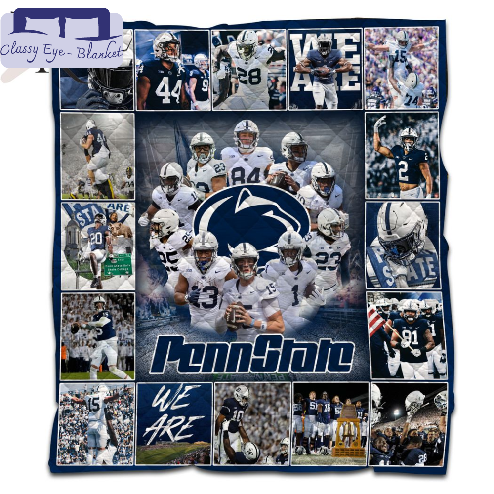 Penn State Nittany Lions Football Fleece Blanket - Torunstyle.jpg