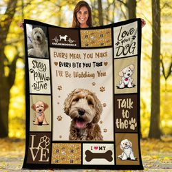 goldendoodle blanket quilt dog lovers fleece blanket quilt
