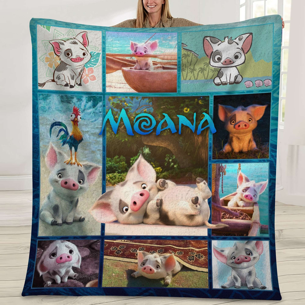 Pua Moana Quilt Blanket Disneyland, Moana Princess Magic Kingdom Blanket.jpg