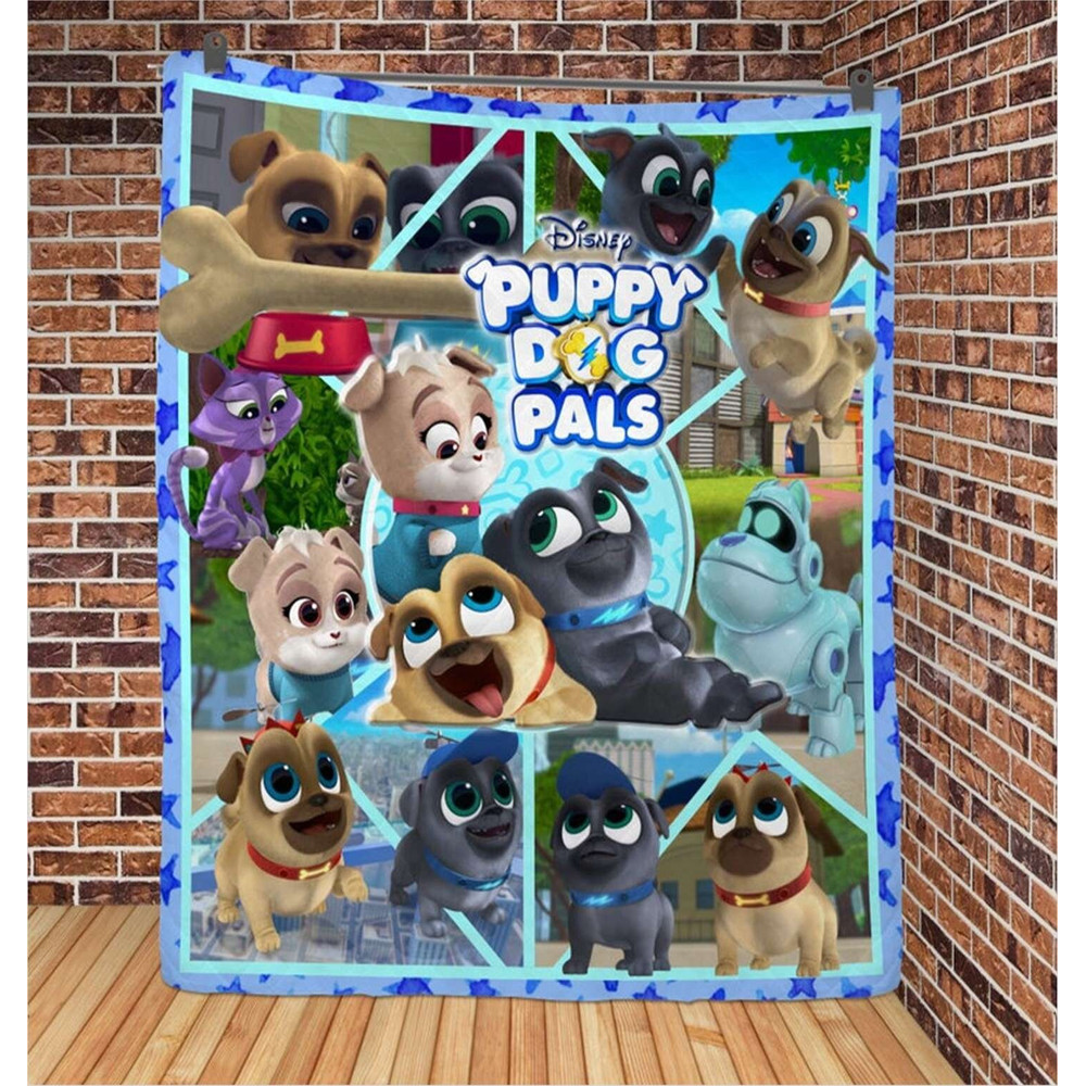 Puppy Dog Pals Pull Dog Lover Cartoon Fan Quilt Blanket.jpg