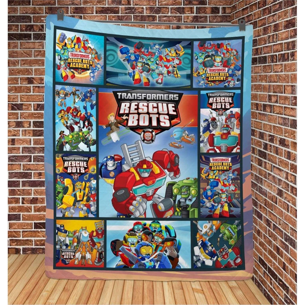 Rescue Bots Fleece Blanket Transformers Rescue Bots Blanket Optimus Prime Transformers Throw Blanket for Bed Couch Sofa.jpg