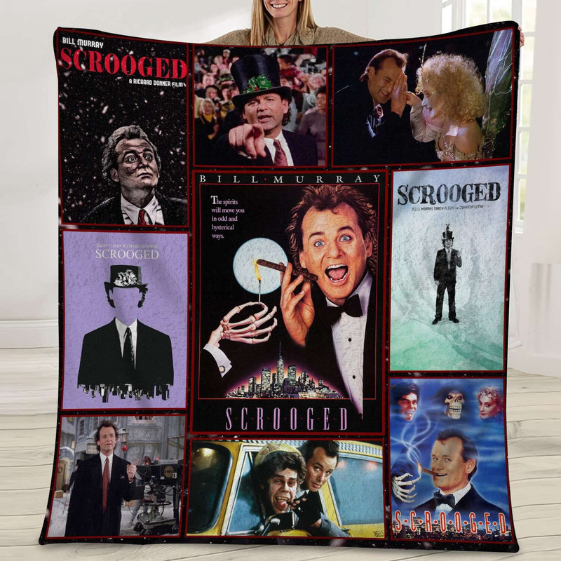 Scrooged Fleece Blanket Scrooged Frank Cross Blanket Scrooged 1988 MovieThrow Blanket for Bed Couch Sofa.jpg