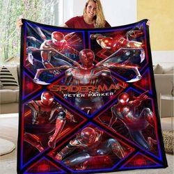 spider man marvel peter parker hero marvel quilt blanket