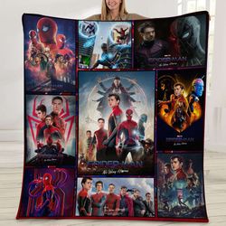 spiderman fleece blanket, spiderman blanket, no way home blanket, avengers superhero blanket, birthday gifts for kids, c