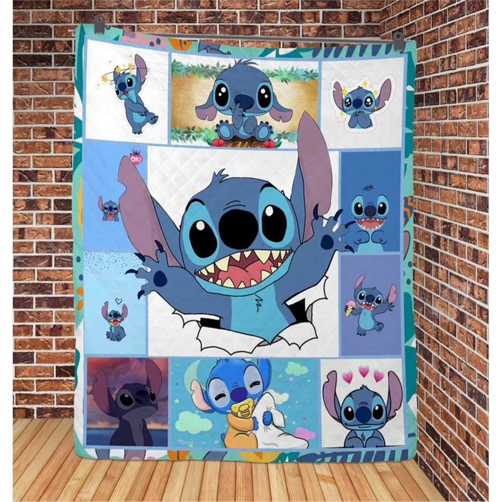 Stitch Fleece Blanket, Stitch Lilo Blanket, Stitch Angle Soft Blanket, Stitch Ohana Comforter Blanket, Disneyland Summer Stitch Blanket.jpg