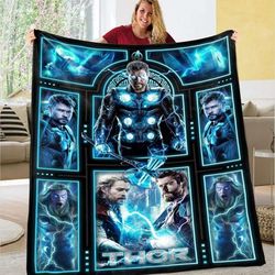 thor marvel thunder god hero marvel quilt blanket