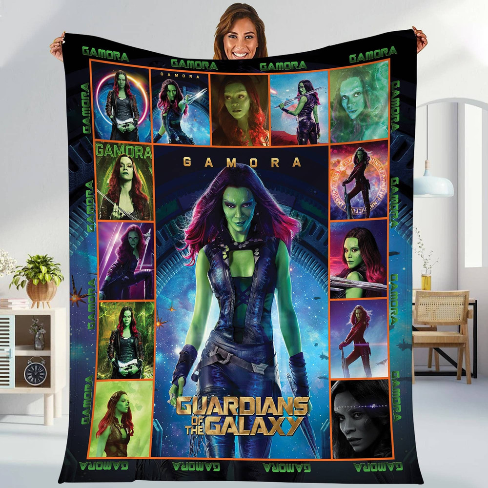Gamora Guardians Of The Galaxy Fan Fleece Blanket Gamora Lovers Blanket Birthday Gift Home Decor Throw Blanket for Bed.jpg