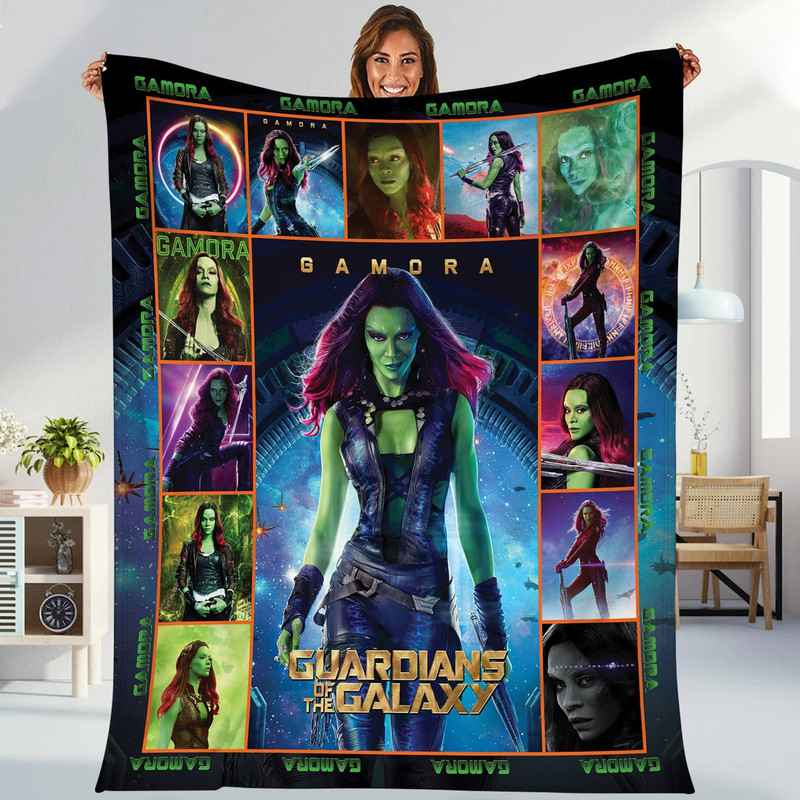 Gamora Guardians Of The Galaxy Fan Fleece Blanket Gamora Lovers Blanket Birthday Gift Home Decor Throw Blanket for Bed.jpg