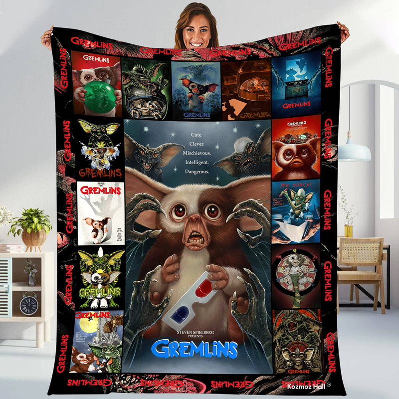 Gremlins Blanket Gizmo Stripe Mogwai Billy Peltzer Blanket Gremlins Family Horror Movie Throw Blanket Bed Couch Sofa.jpg