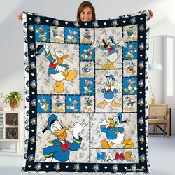personalized donald duck blanket donald daisy duck blanket fleece blanket disneyland blanket throw blanket for bed couch