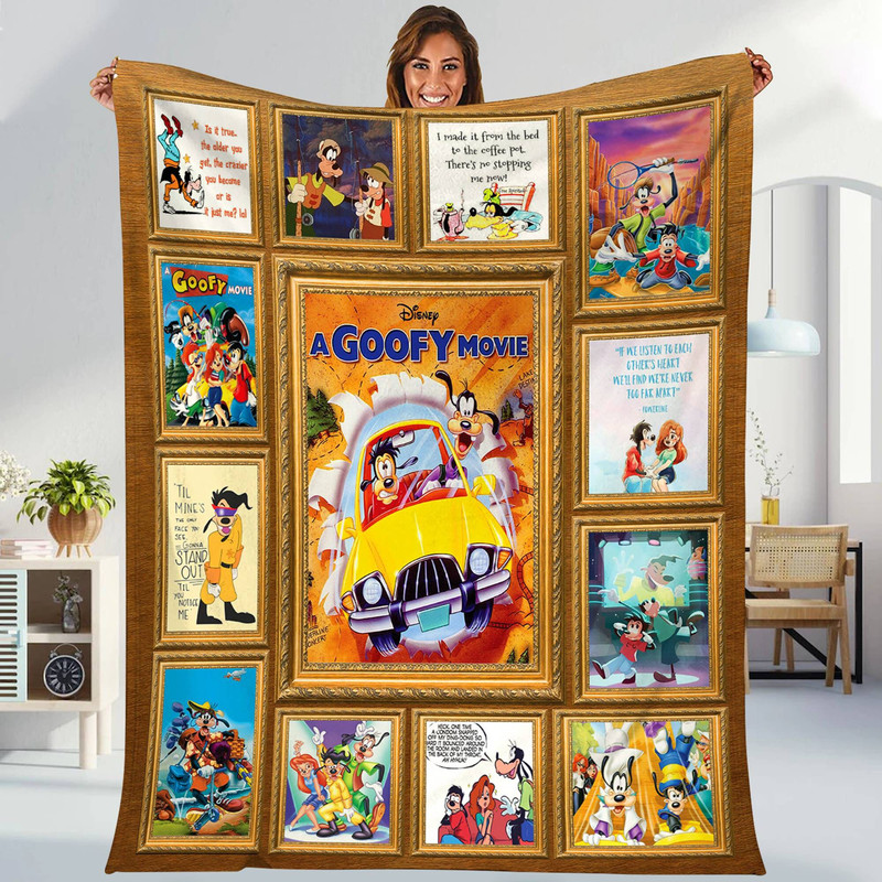 A Goofy Movie Blanket Goofy Max Goofy Fleece Blanket Disneyland Blanket Throw Blanket for Bed Couch Sofa.jpg