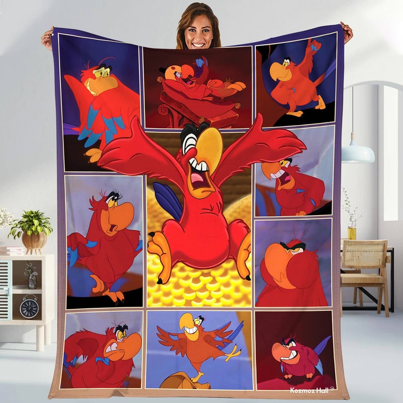 Aladdin Iago Blanket Aladdin Magic Blanket Jafar Iago Blanket Magic Kingdom Throw Blanket for Bed Couch Sofa.jpg