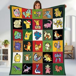 charmander charizard snorlax blanket bulbasau charmander squirtle fleece blanket eevee evolution anime throw blanket fo