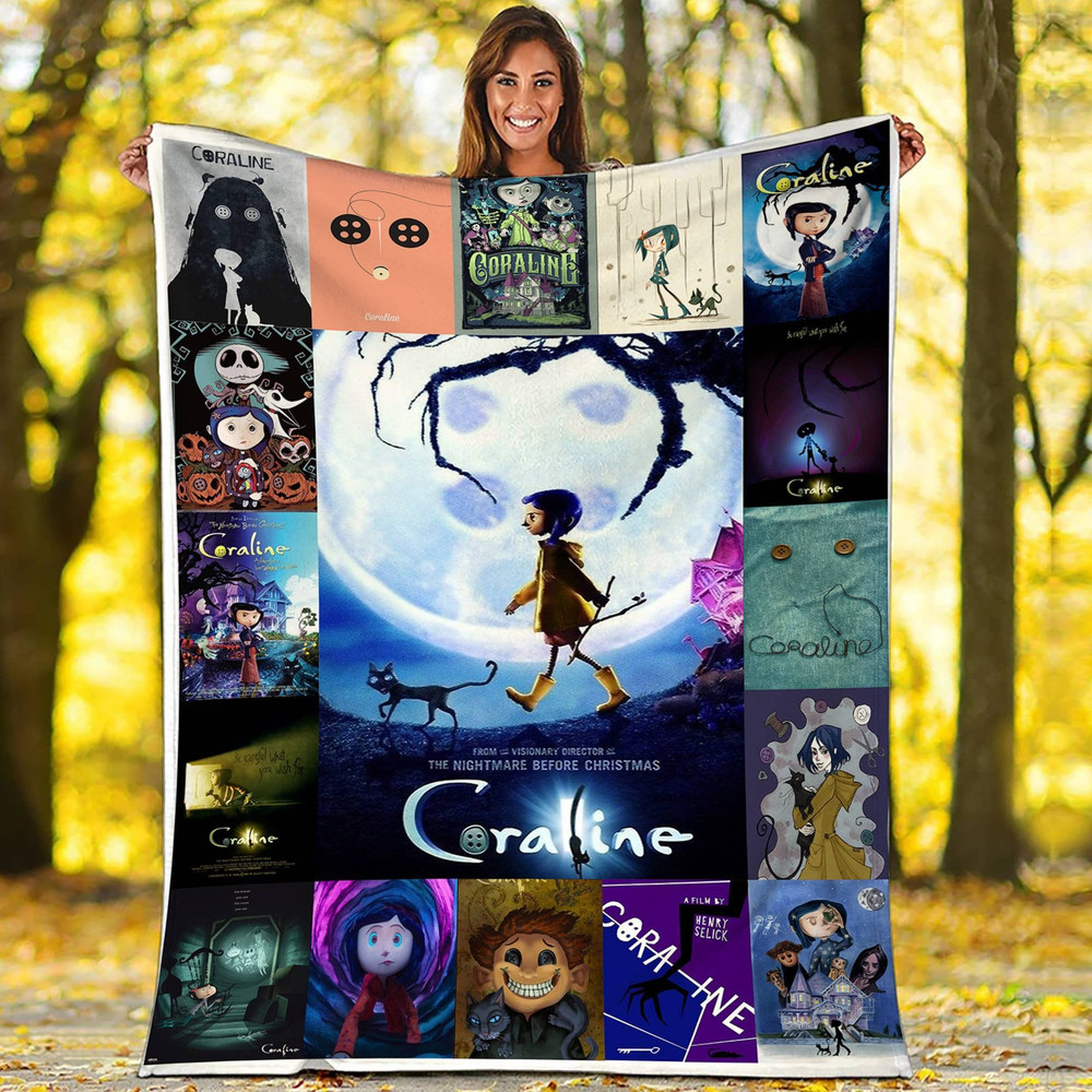 Coraline Movie Halloween Coraline Jones Film Coraline Blanket Hallowween Gifts Chicken Run Blanket Halloween Blanket.jpg
