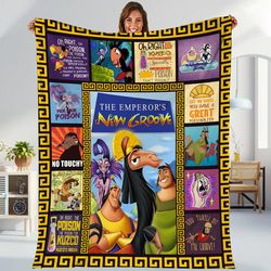 emperors new groove blanket  kuzco yzma and kronk fleece blanket  disneyland blanket throw blanket for bed couch sofa
