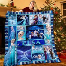 frozen fleece blanket elsa princess blanket elsa anna blanket for bed sofa magic kingdom christmas gifts, birthday gi