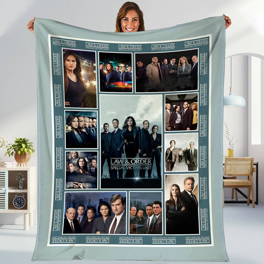 Law and Order Fleece Blanket Olivia Benson Elliot Stabler Blanket Law and Order SUV MovieThrow Blanket for Bed Couch Sofa.jpg