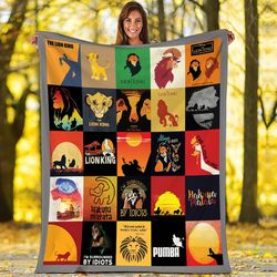 lion king fleece blanket lion king simba mufasa nala throw blanket for bed couch sofa, christmas gift