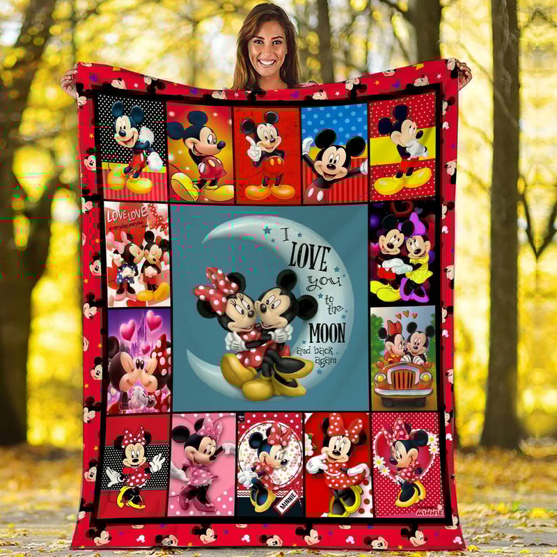 Mickey Minnie Mouse Fleece Blanket Mickey Mouse And Minnie Mouse Blanket Couple Blanket Valentines Gift Disneyland Blanket.jpg