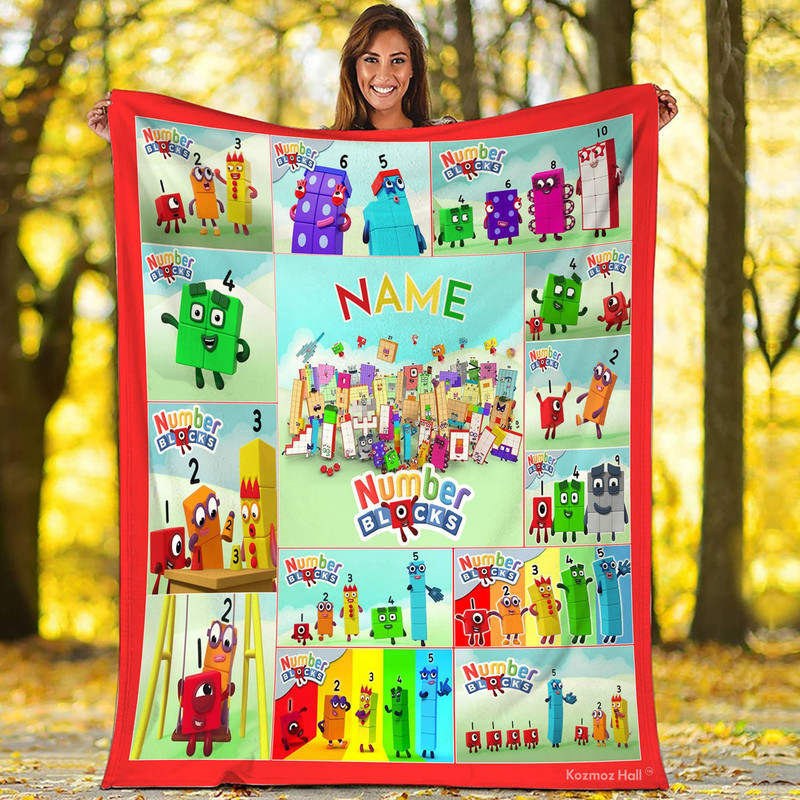 Numberblocks Fleece Blanket 1 To 10 Numberblocks Blanket Blocks of Numbers Numberblocks Fleece Blanket Bedding Decor 1.jpg