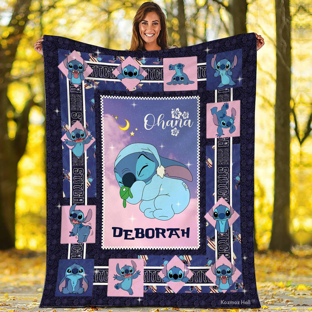 Personalized Disney Stitch Blanket Disney Lilo and Stitch Blanket Disney Stitch Birthday Gifts Disney Stitch Christmas Gifts For Kids.jpg