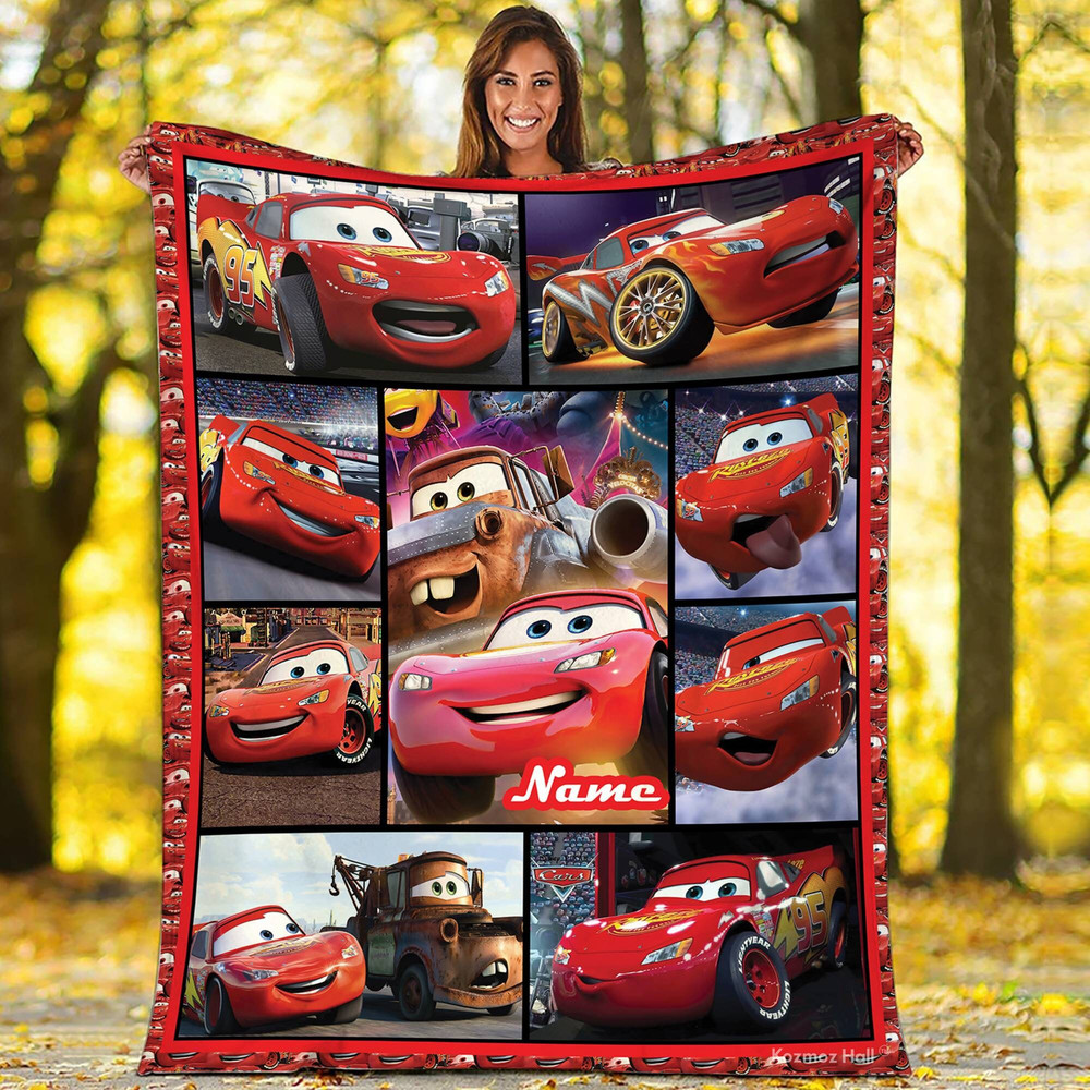 Personalized Lightning McQueen Blanket Lightning McQueen Fleece Blanket Cars Birthday Blanket Cars Christmas Gifts For Kids.jpg