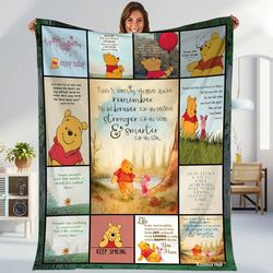 pooh and piglet winnie-the-pooh blanket pooh and piglet blanket magic kingdom throw blanket for bed couch sofa