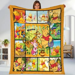 pooh bear fleece blanket winnie the pooh blanket pooh magic kingdom fleece blanket throw blanket for bed couch sofa