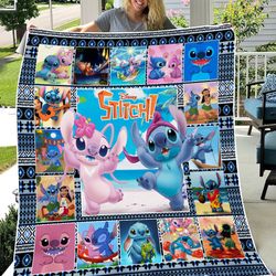 stitch blanket stitch hawaiin fleece blanket stitch and angel blanket couple blanket magic kingdom valentines blanket