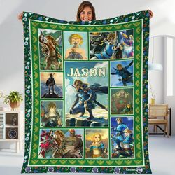 the legend of zelda tears of the kingdom blanket  the legend of zelda blanket  korok video game blanket