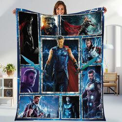 thor god of thunder fleece blanket  thor odinson blanket  thor avengers team superhero blanket for bed couch sofa